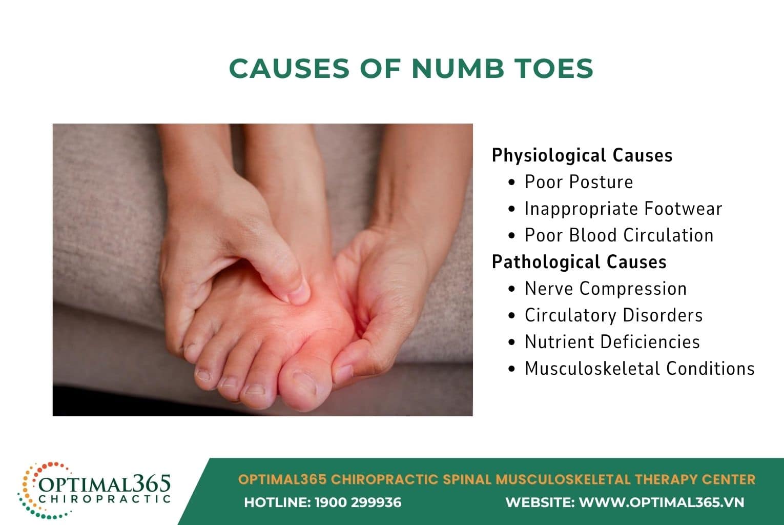 cause of numb toes